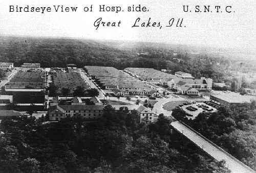 Hospital (aerial view), U. S. Naval Training Center, Great Lakes, IL